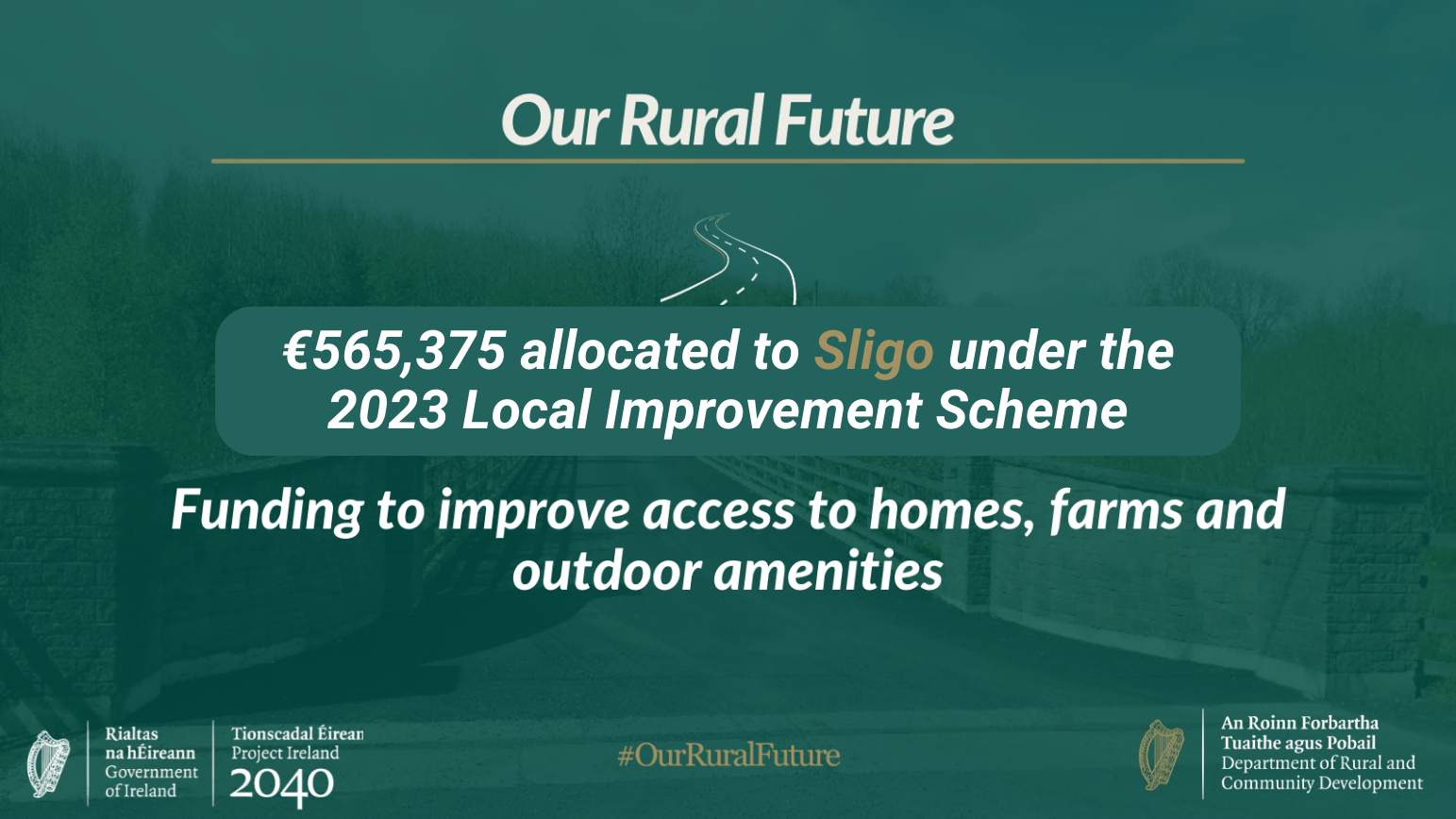 Our Rural Future: Minister Humphreys announces further €16 million in funding for upgrade works on rural roads and laneways